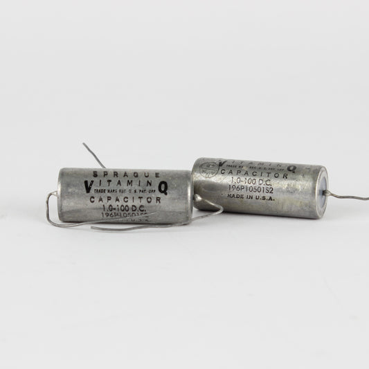 NOS 1 μF 1 uF 100 Vdc Sprague Vit Q Paper-in-oil capacitor