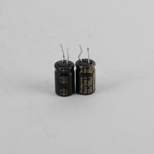 Real NOS 100 μF 100 uF 50 Vdc Black Gate K capacitor