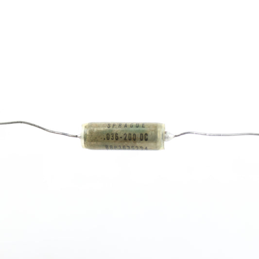 NOS 36 nF 200 Vdc Sprague Paper-in-oil capacitor