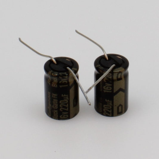 Real NOS 220 μF 220 uF 16 Vdc Black gate FK capacitor