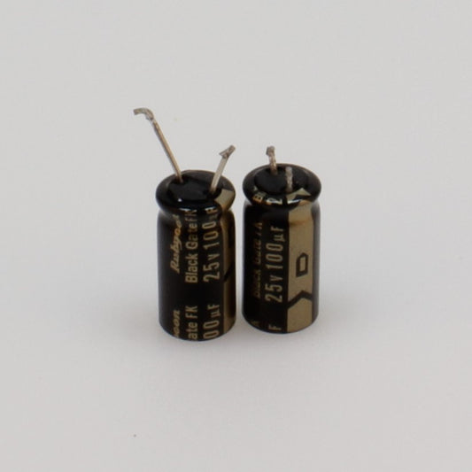 Real NOS 100 μF 100 uF 25 Vdc Black gate FK capacitor