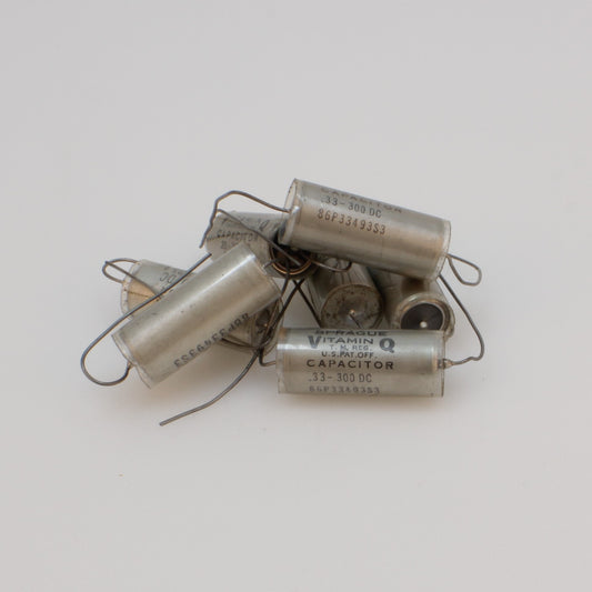 330 nF 0.33 uF 300 Vdc Sprague Vit Q Paper-in-oil capacitor