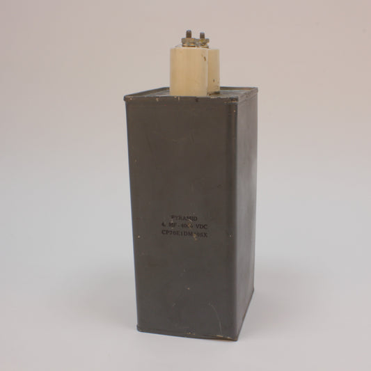 NOS 4 μF 4 uF 4000 Vdc Pyramid CP70 Paper-in-oil capacitor