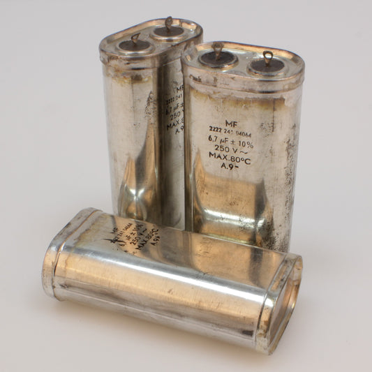 NOS 6.7 μF 250 Vdc MF A.9 metallized paper capacitor